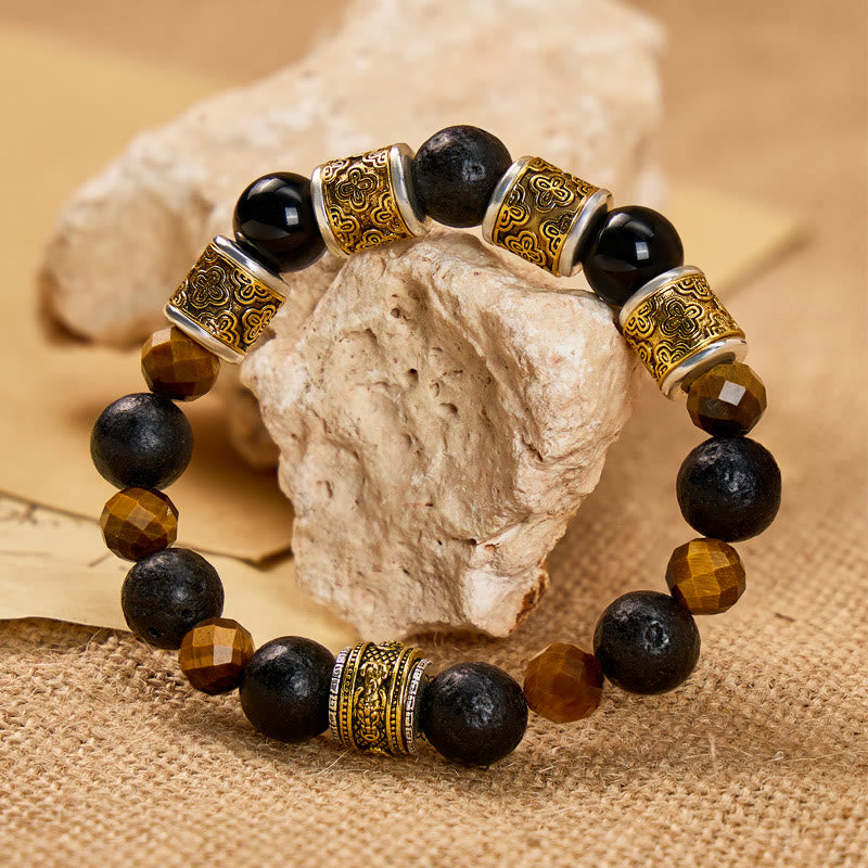 FuAttract Energy Shield – Tiger's Eye & Lava Stone Pixiu Bracelet - image 1