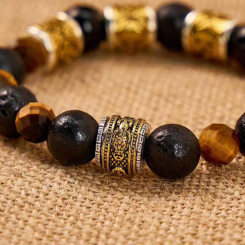 FuAttract Energy Shield – Tiger's Eye & Lava Stone Pixiu Bracelet - image 5