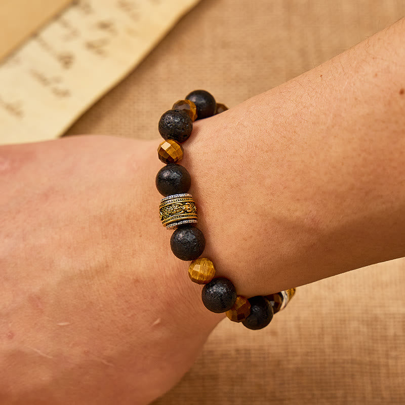 FuAttract Energy Shield – Tiger's Eye & Lava Stone Pixiu Bracelet - image 6