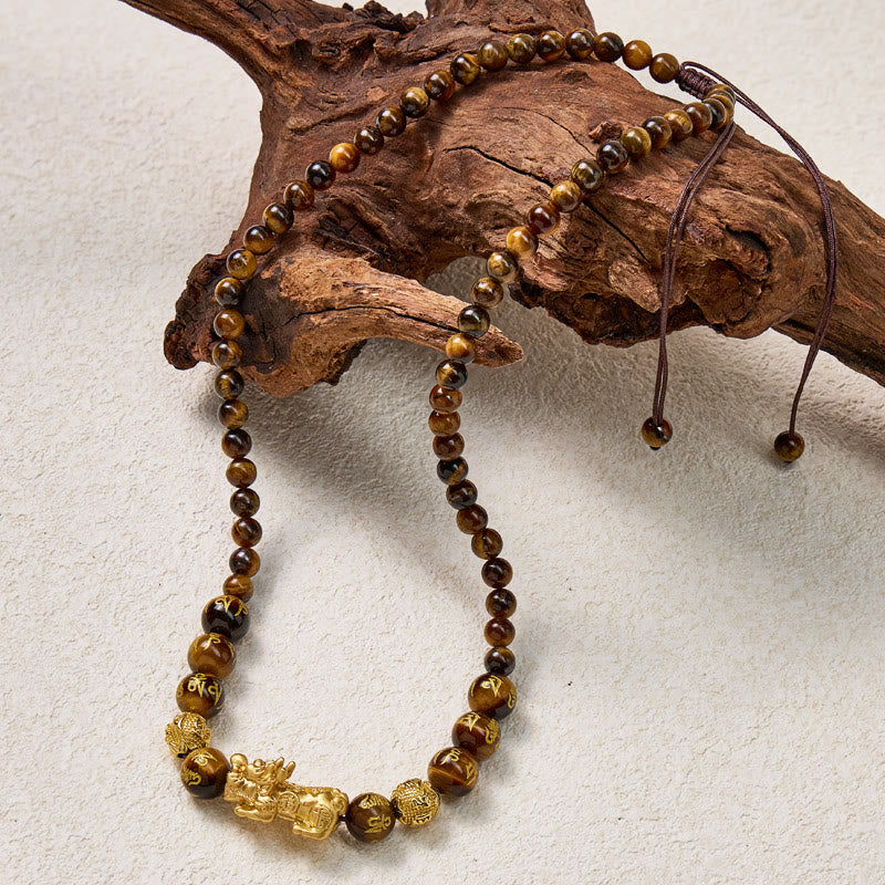 FuAttract Courage & Protection Tiger's Eye Feng Shui Necklace Pixiu Wealth Amulet - image 5