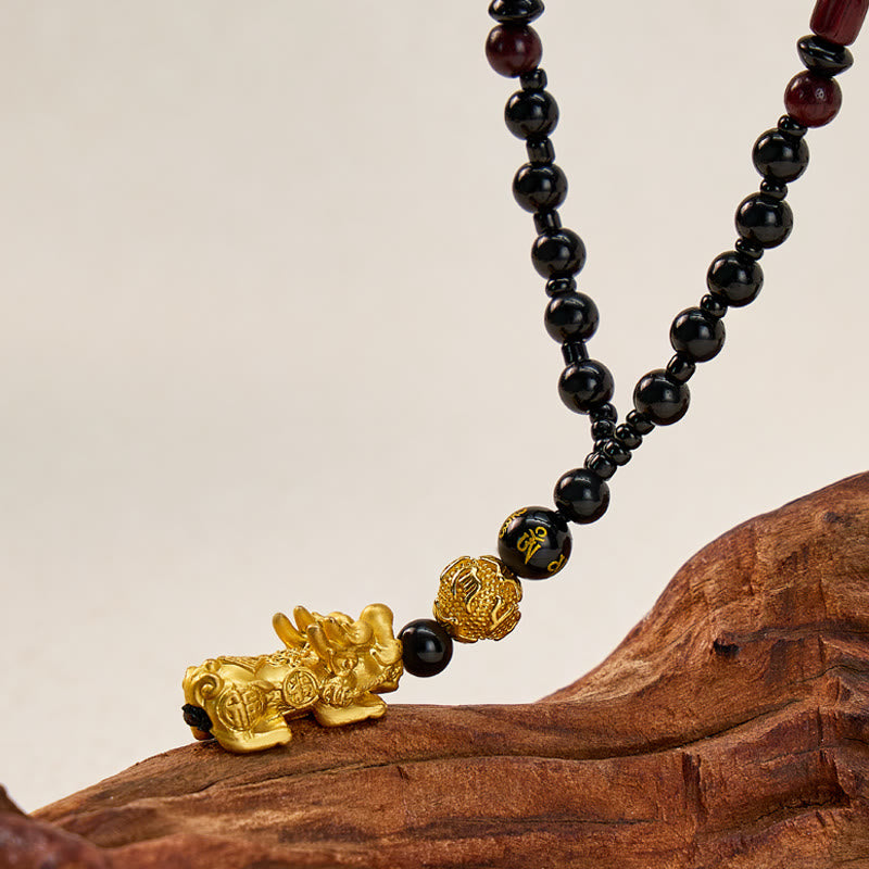 FuAttract Black Onyx Pixiu Attract Abundance and Shield Negative Energy Necklace - image 7