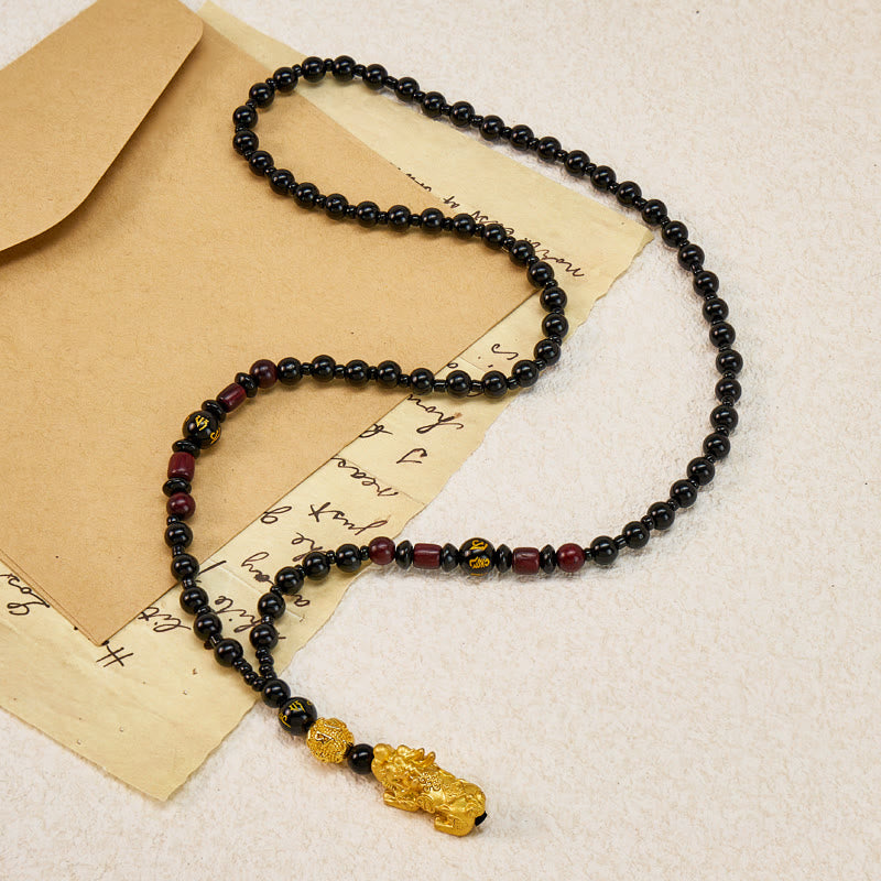 FuAttract Black Onyx Pixiu Attract Abundance and Shield Negative Energy Necklace - image 8