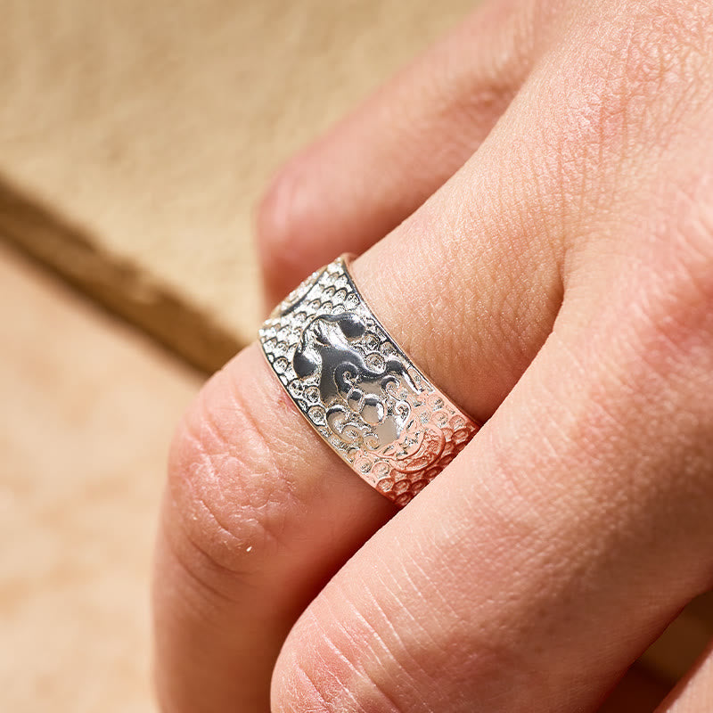FuAttract Attract Prosperity & Shield Energy Om Mani Padme Hum Pixiu Ring - image 8