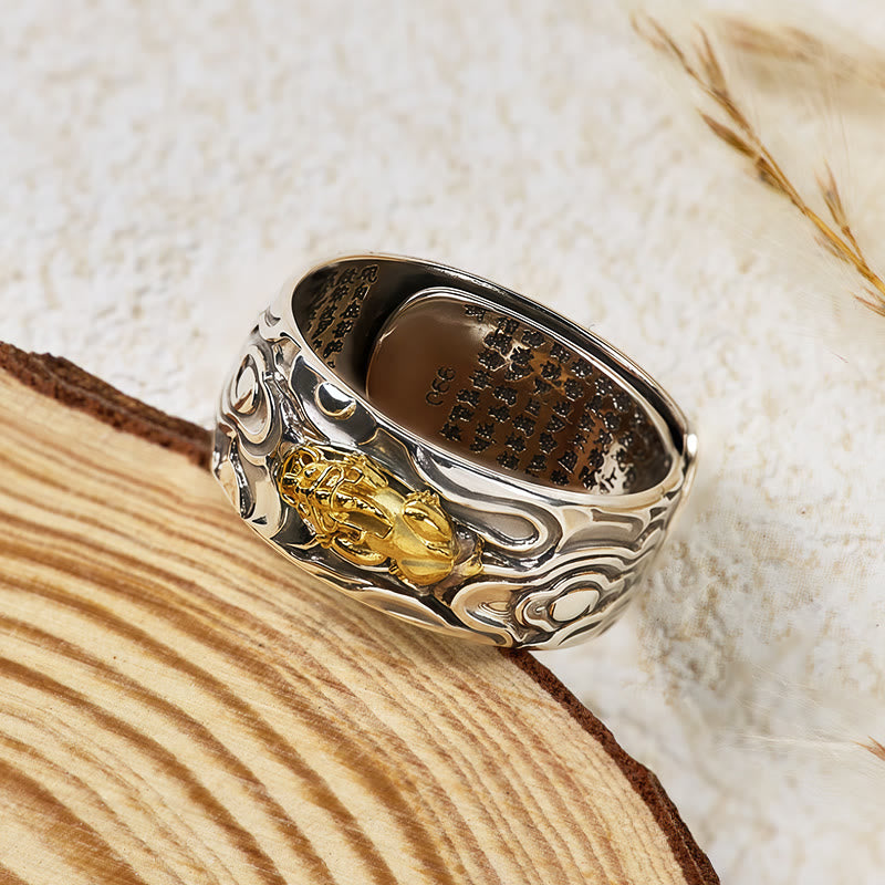 FuAttract Pixiu Attract Prosperity and Peace Wealth Band Adjustable Ring - image 1
