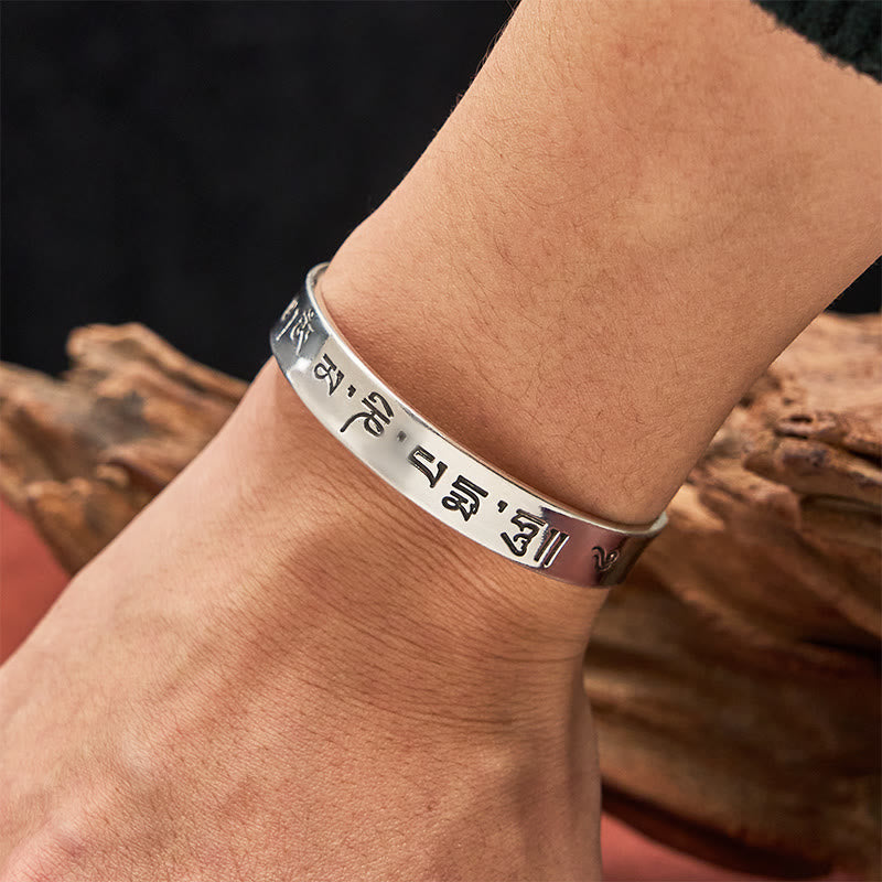 FuAttract Protection & Good Luck Chinese Zodiac Engraved Mantra Cuff Bracelet - image 6