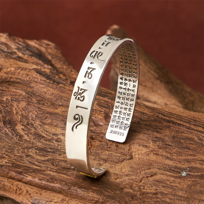 FuAttract Protection & Good Luck Chinese Zodiac Engraved Mantra Cuff Bracelet - image 4