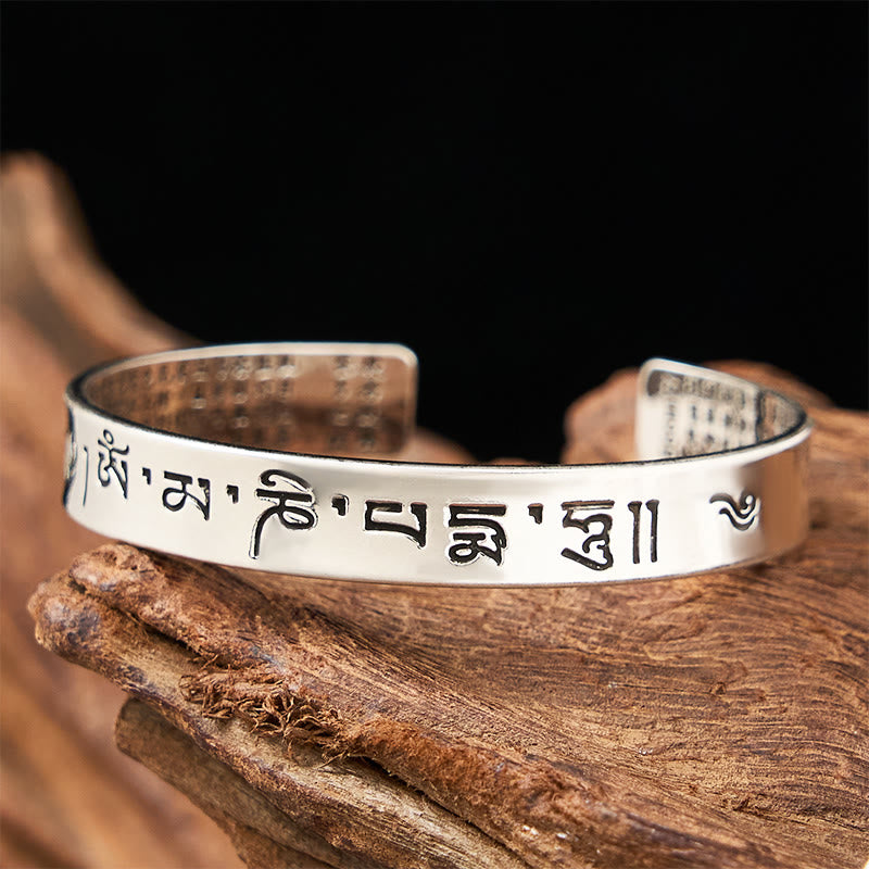 FuAttract Protection & Good Luck Chinese Zodiac Engraved Mantra Cuff Bracelet - image 3