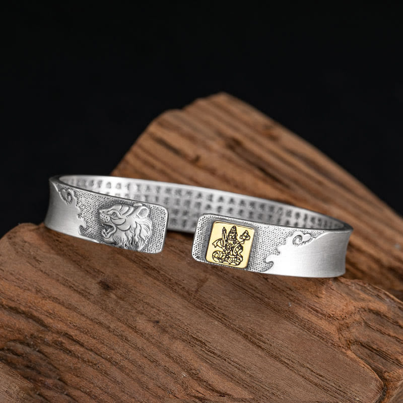FuAttract Protection & Good Luck Chinese Zodiac Engraved Mantra Cuff Bracelet - Tiger - image 14