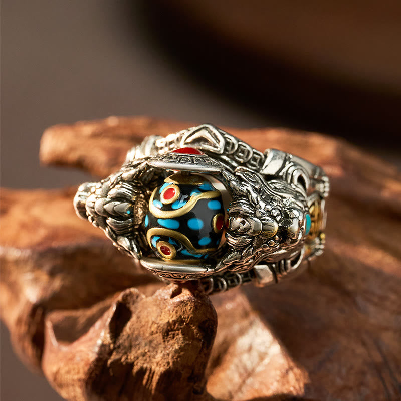 FuAttract Wealth & Luck Vintage Turquoise Amulet Pixiu Attract Prosperity Ring - image 7