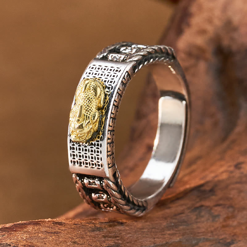 FuAttract Pixiu Wealth & Abundance Prayer Wheel Ring | Feng Shui Luck - Gold - Women - image 9