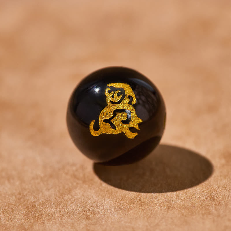 FuAttract Wealth Attraction Chinese Zodiac Pixiu & Obsidian Beads Bracelet - Monkey - 10mm - image 18