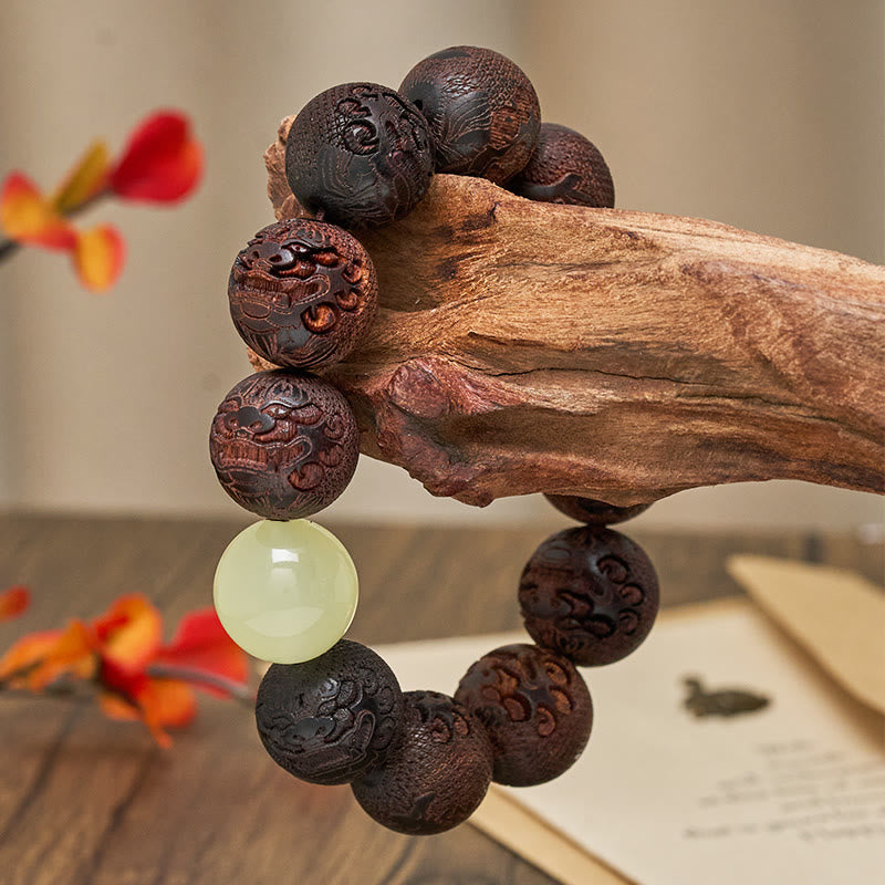 FuAttract Sandalwood Engraving Zen PiXiu Protection & Good Fortune Bracelet - image 2
