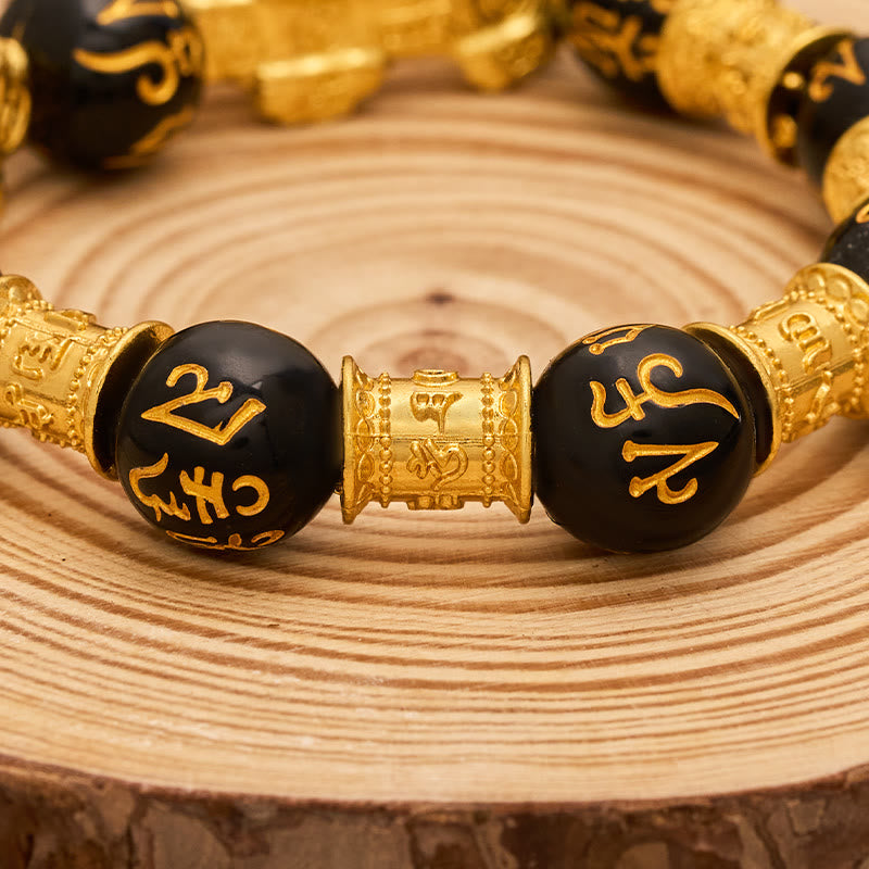 FuAttract Abundance & Protection Double Pixiu Black Obsidian Bracelet - image 5