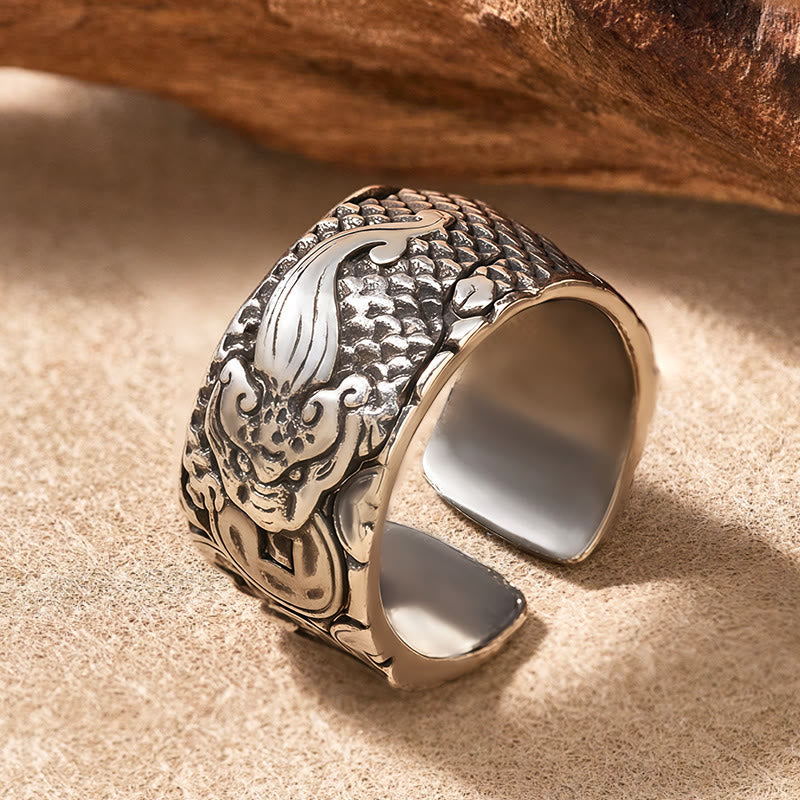 FuAttract Vintage Wealth & Protection Pixiu Adjustable Prosperity Ring - Pixiu - image 0