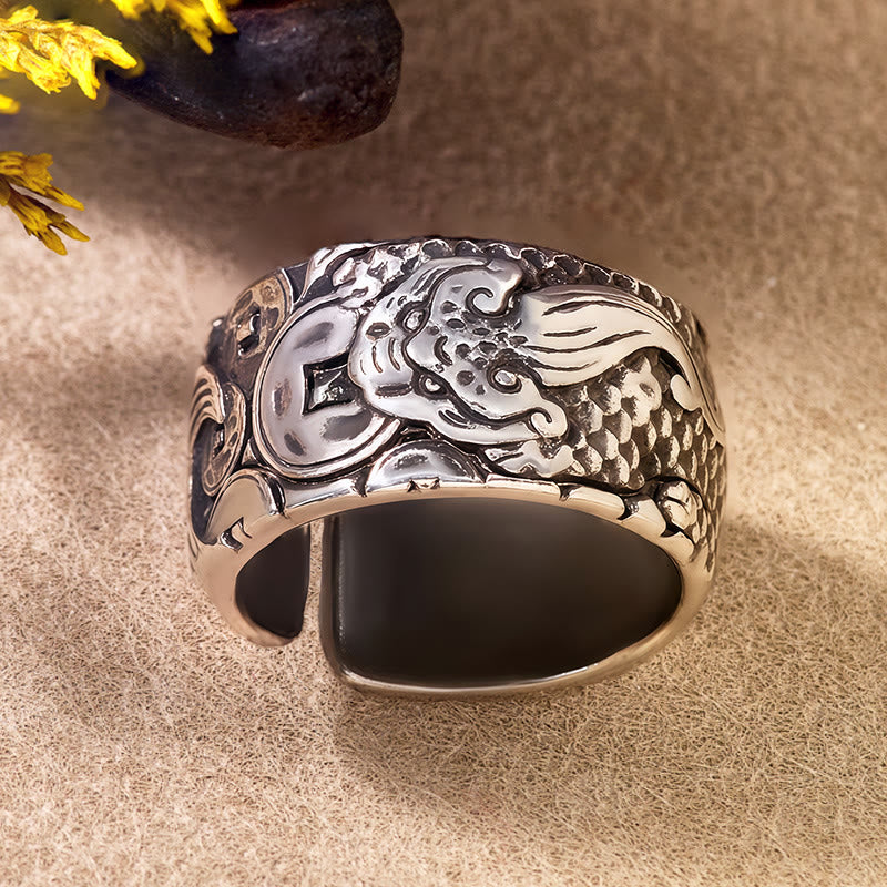 FuAttract Vintage Wealth & Protection Pixiu Adjustable Prosperity Ring - image 2