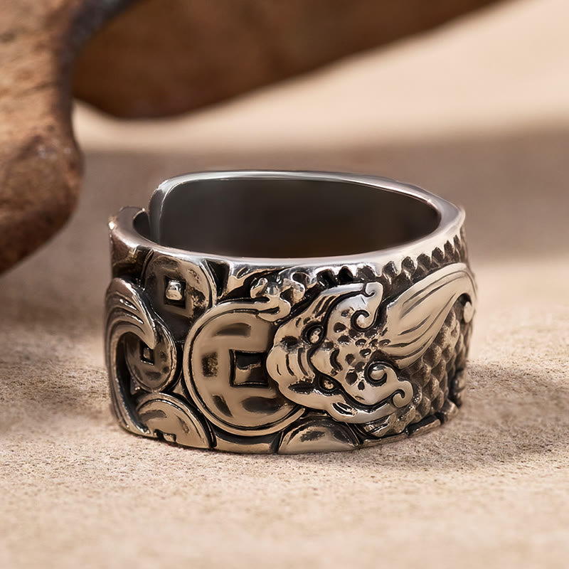 FuAttract Vintage Wealth & Protection Pixiu Adjustable Prosperity Ring - image 1