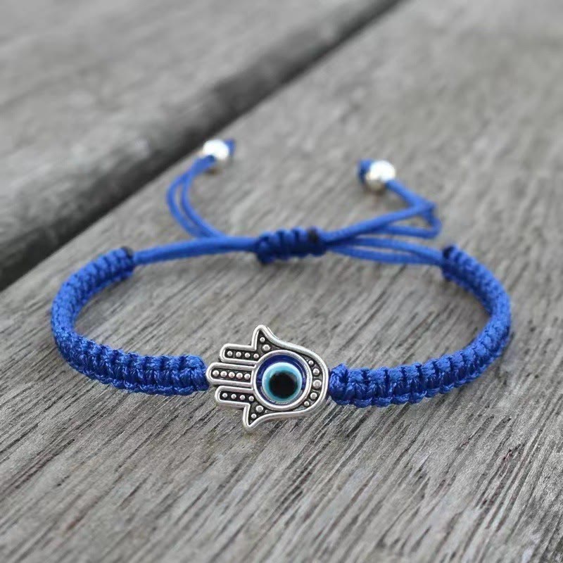 FuAttract Hamsa Hand Red String Bracelet - Evil Eye Protection - Blue - image 8