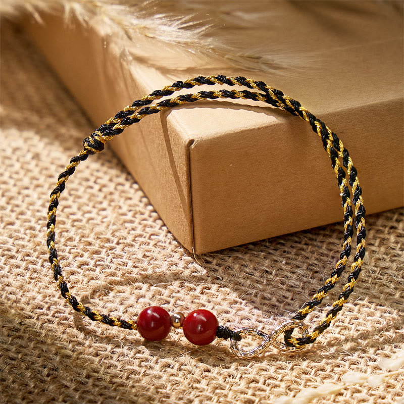 FuAttract Good Luck & Protection Infinity Charm with Cinnabar Beads Red String Bracelet - image 1