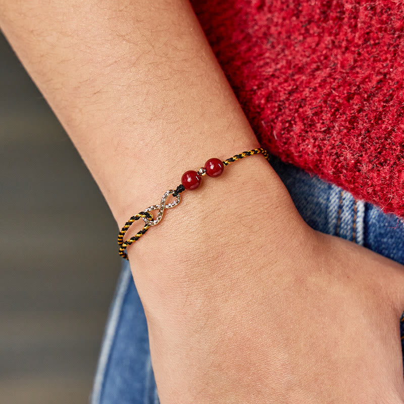 FuAttract Good Luck & Protection Infinity Charm with Cinnabar Beads Red String Bracelet - image 2