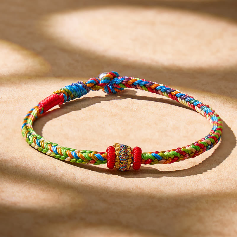 FuAttract Handmade Tibetan Lucky Knot Braided Bracelet for Protection & Success - 19cm - image 0