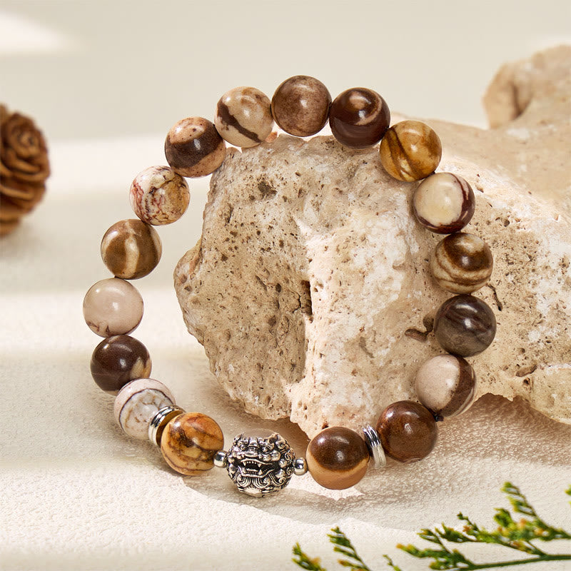 FuAttract Wealth Attraction & Protection Australian Zebra Stone Pixiu Bracelet - image 1