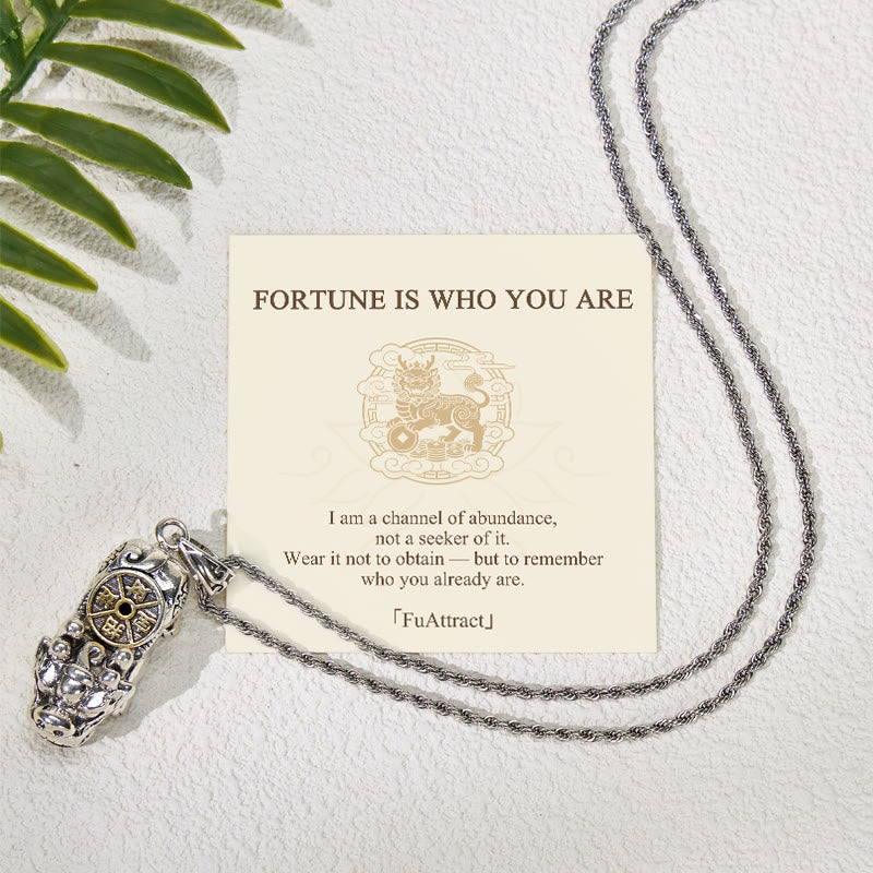 FuAttract Fortune-Attracting Pixiu Amulet – Handcrafted Metal Protection Necklace - Pixiu - image 0