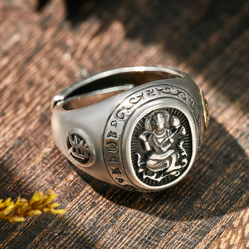 FuAttract Peace & Protection Energy Mantra Chinese Zodiac Amulet Ring - image 1