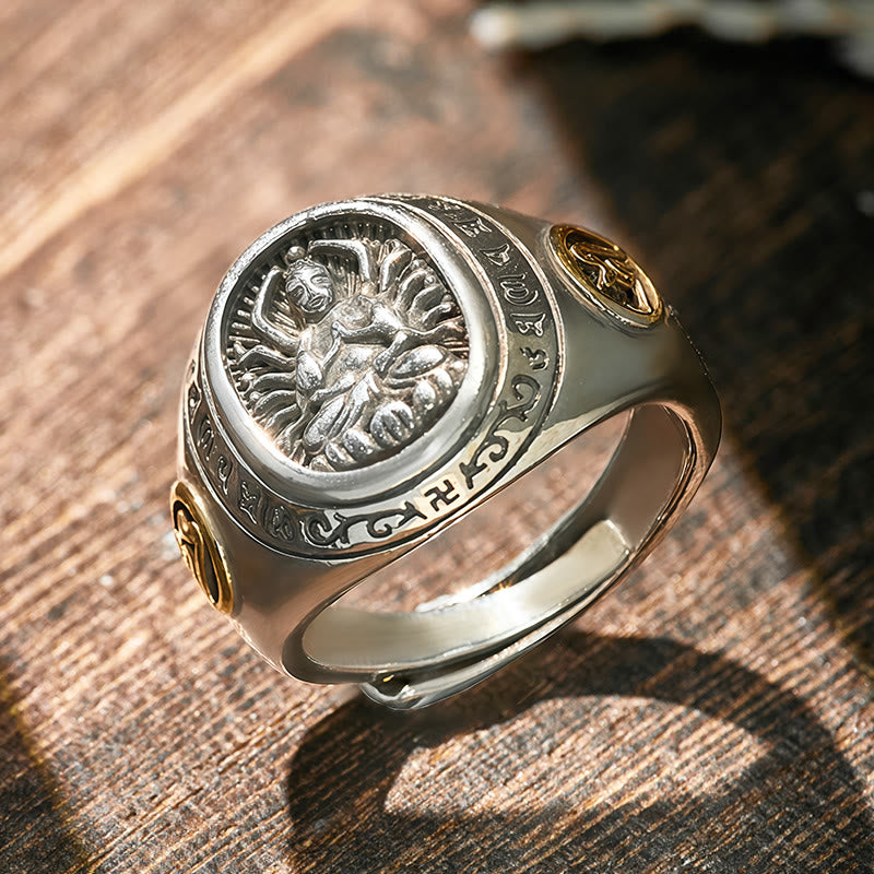 FuAttract Peace & Protection Energy Mantra Chinese Zodiac Amulet Ring - Thousand-armed Avalokitesvara - Rat - image 12