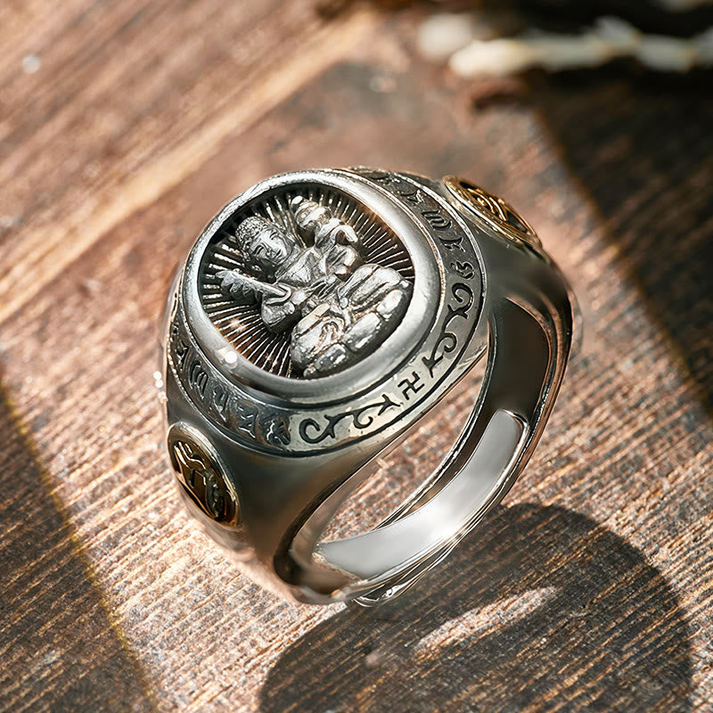 FuAttract Peace & Protection Energy Mantra Chinese Zodiac Amulet Ring - Manjushri Bodhisattva - Rabbit - image 16