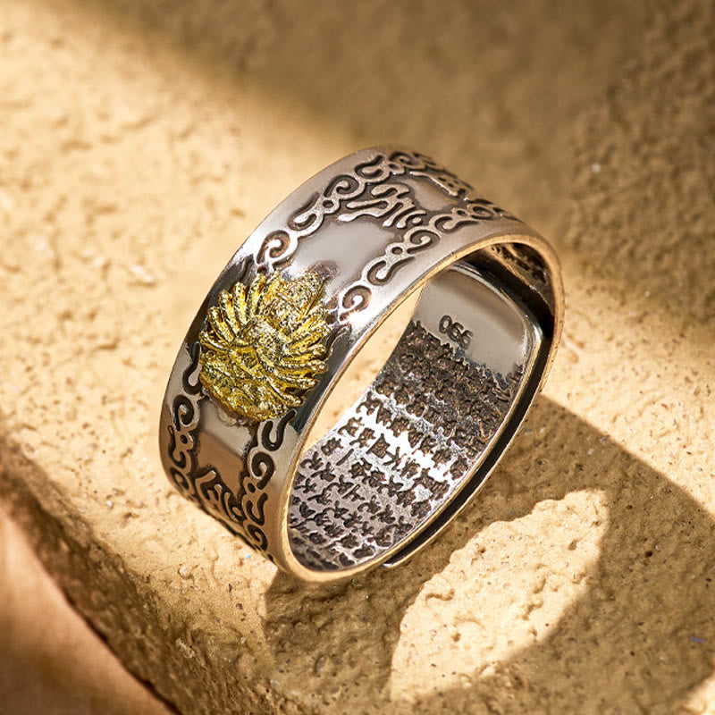 FuAttract Peace & Protection Mantra Chinese Zodiac Buddha Spiritual Energy Amulet Ring - Thousand-Armed Avalokiteshvara – Rat - image 0