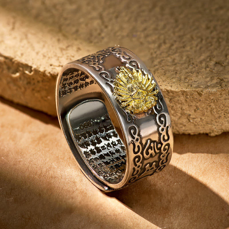 FuAttract Peace & Protection Mantra Chinese Zodiac Buddha Spiritual Energy Amulet Ring - image 5