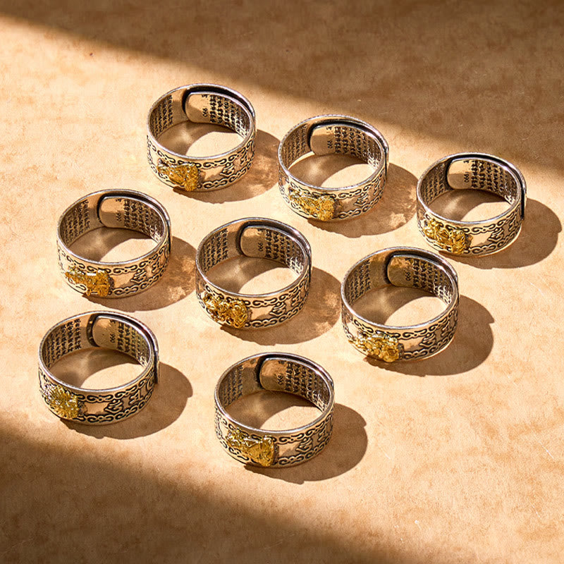 FuAttract Peace & Protection Mantra Chinese Zodiac Buddha Spiritual Energy Amulet Ring - image 6