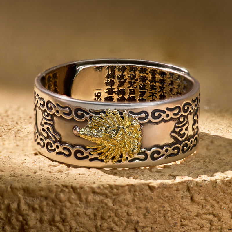 FuAttract Peace & Protection Mantra Chinese Zodiac Buddha Spiritual Energy Amulet Ring - image 2