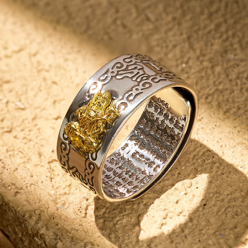 FuAttract Peace & Protection Mantra Chinese Zodiac Buddha Spiritual Energy Amulet Ring - Akasagarbha Bodhisattva – Ox/Tiger - image 11