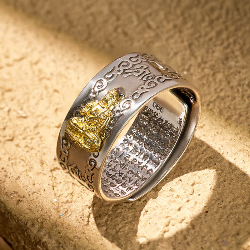 FuAttract Peace & Protection Mantra Chinese Zodiac Buddha Spiritual Energy Amulet Ring - Vairocana Buddha – Goat/Monkey - image 15