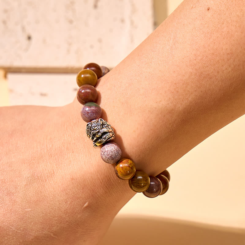 FuAttract Calm & Prosperity Ocean Agate Wealth & Protection Pixiu Bracelet - image 3