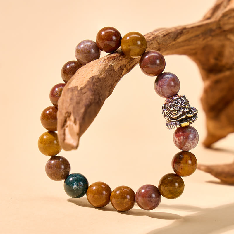 FuAttract Calm & Prosperity Ocean Agate Wealth & Protection Pixiu Bracelet - image 1