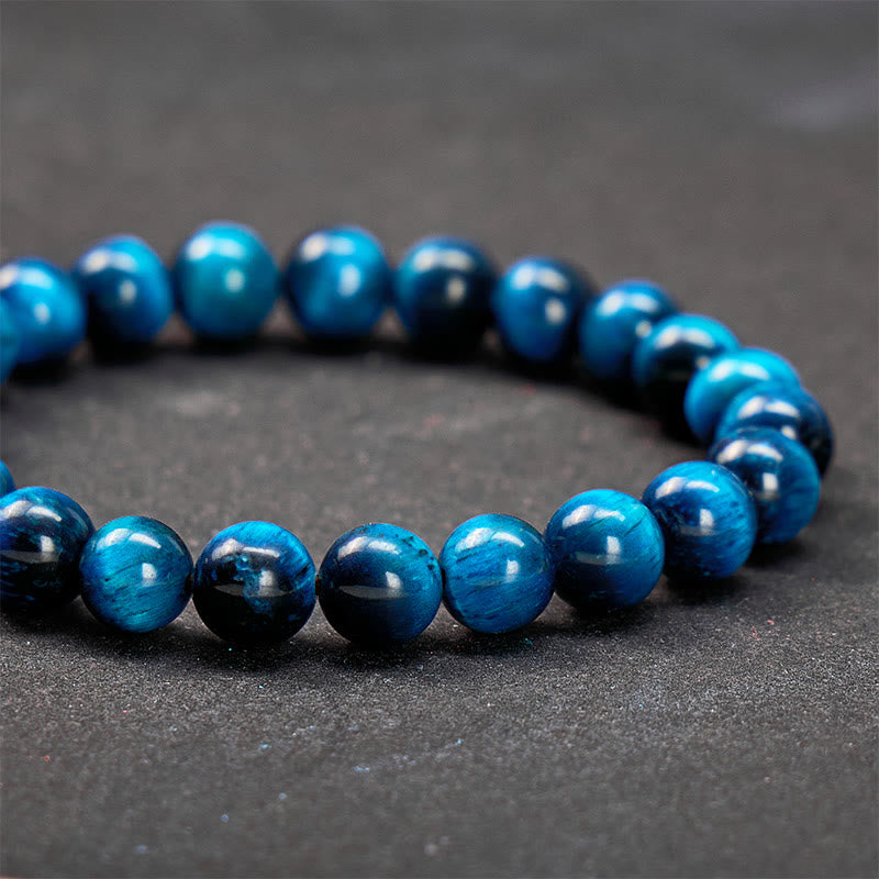 FuAttract Protection Prosperity Energy Blue Tiger Eye Silver Pixiu Bracelet - image 7