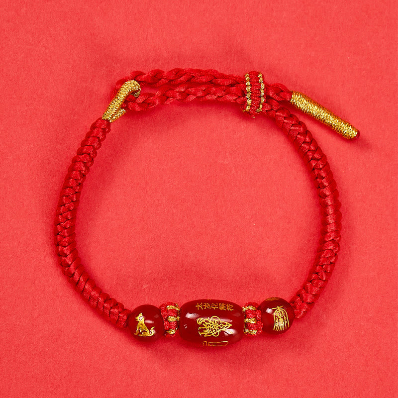 FuAttract Red Agate Chinese Zodiac Red String – Braided Protection & Fortune Bracelet - Red Agate Chinese Zodiac-Dog - image 22