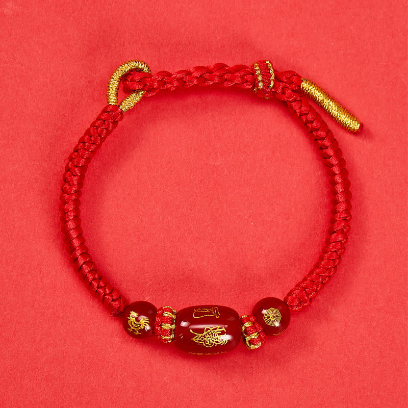 FuAttract Red Agate Chinese Zodiac Red String – Braided Protection & Fortune Bracelet - Red Agate Chinese Zodiac-Rooster - image 21