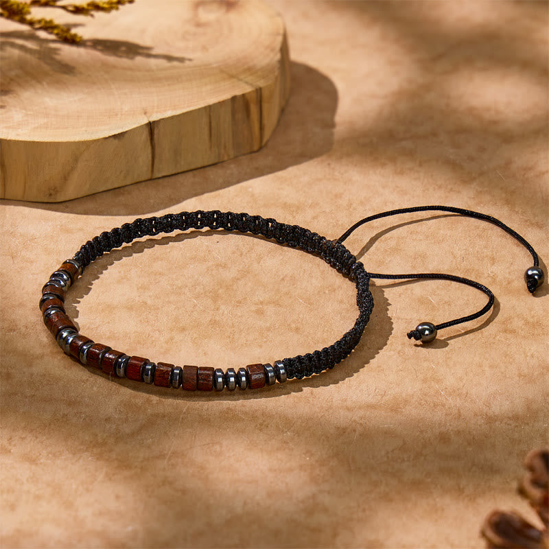 FuAttract Grounding Balance Protection Morse Code Wood-Spaced Magnetic Beads Bracelet - image 1