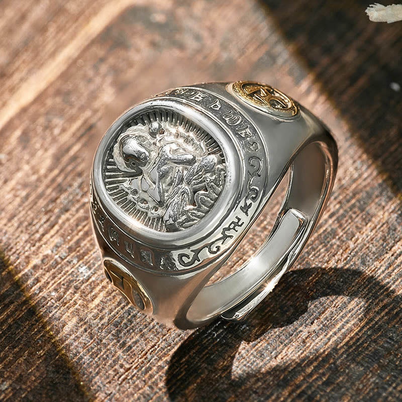 FuAttract Peace & Protection Energy Mantra Chinese Zodiac Amulet Ring - Mahasthamaprapta Bodhisattva - Horse - image 32