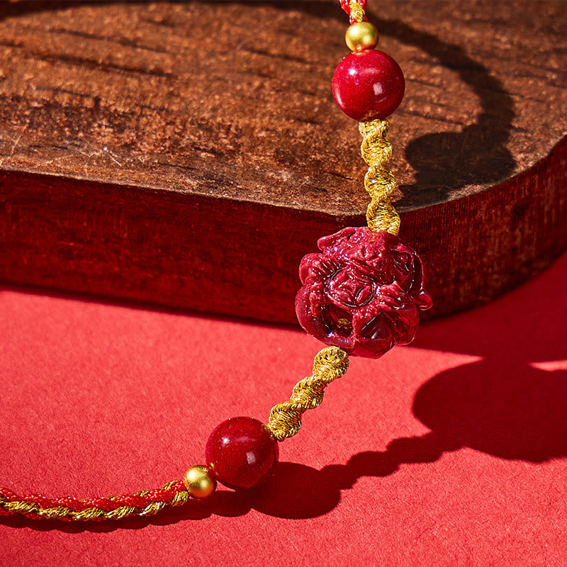 FuAttract Protection Fortune Energy Cinnabar Purple Sand Chinese Zodiac Bracelet - image 4