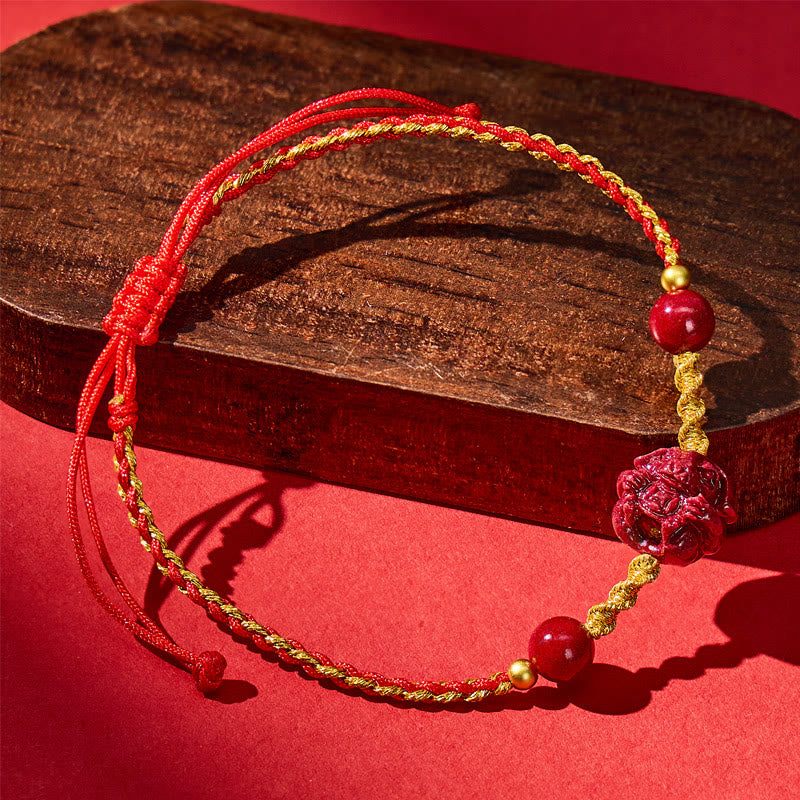 FuAttract Protection Fortune Energy Cinnabar Purple Sand Chinese Zodiac Bracelet - Dog - image 0