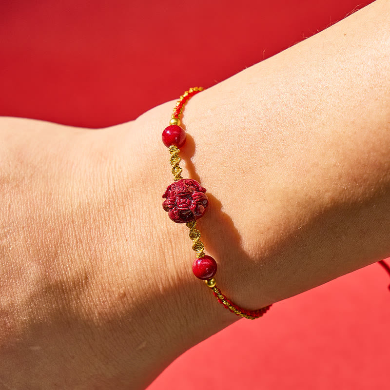 FuAttract Protection Fortune Energy Cinnabar Purple Sand Chinese Zodiac Bracelet - image 3