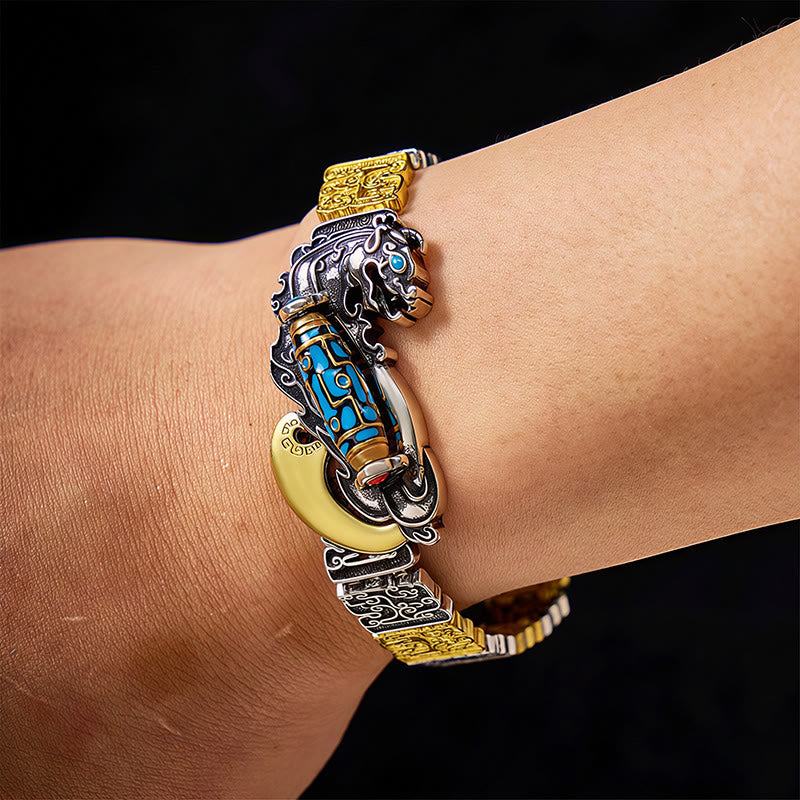 FuAttract Fortune Guardian Bracelet – Pixiu + Nine-Eyed Dzi Bead - image 4