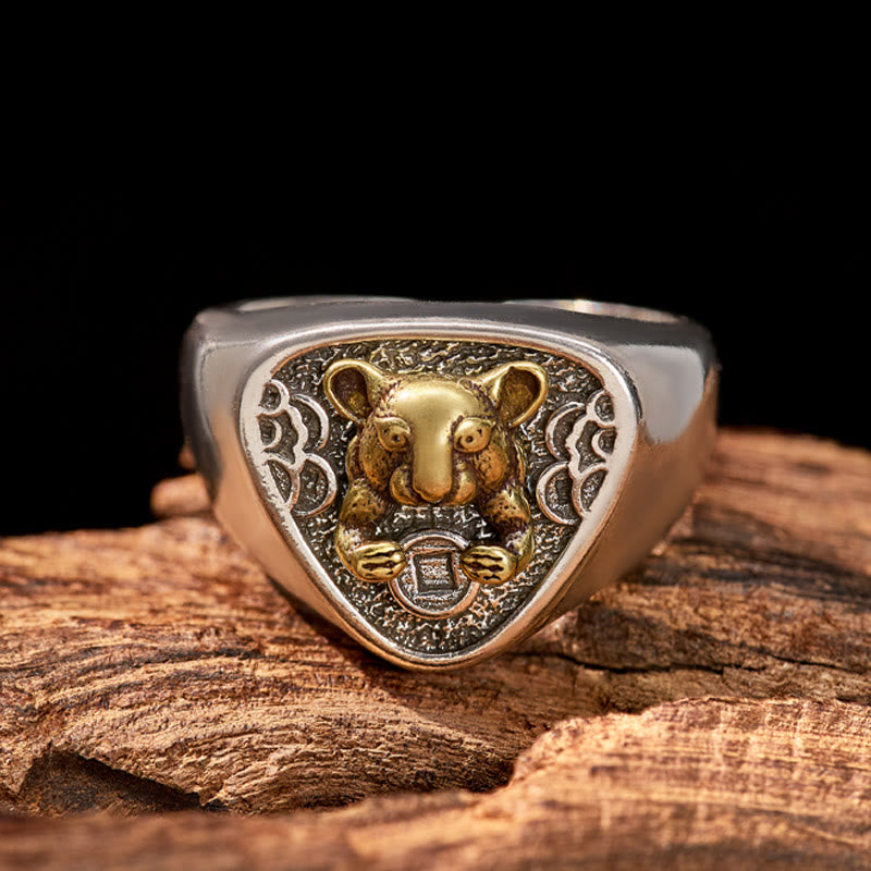 FuAttract Strength & Protection Luck Energy Chinese Zodiac Adjustable Ring - Rat - image 0