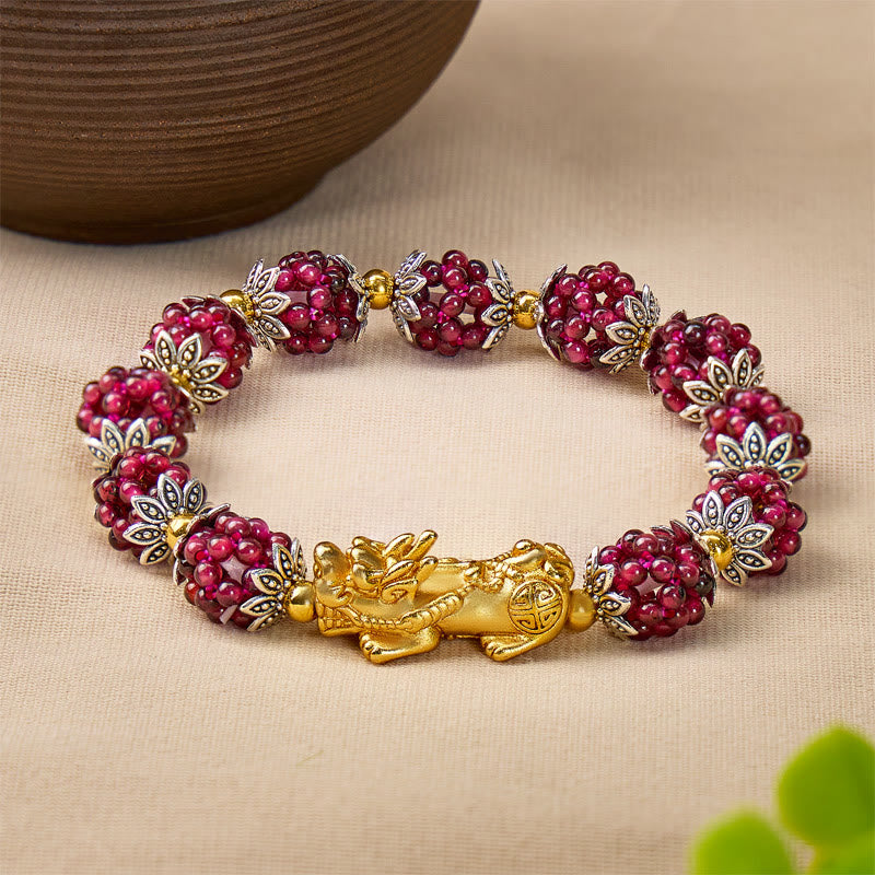 FuAttract Prosperity & Energy Wealth Attraction Garnet Pixiu Bracelet - image 1