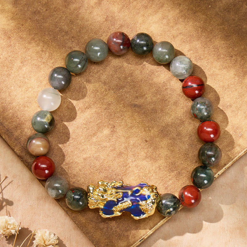FuAttract Wealth Attraction & Protection Vitality African Bloodstone Pixiu Bracelet - image 1