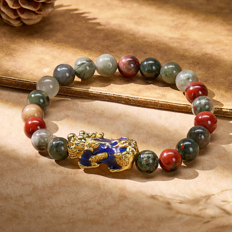 FuAttract Wealth Attraction & Protection Vitality African Bloodstone Pixiu Bracelet - image 2